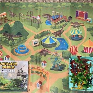 Dinosaur World Playset with Mat